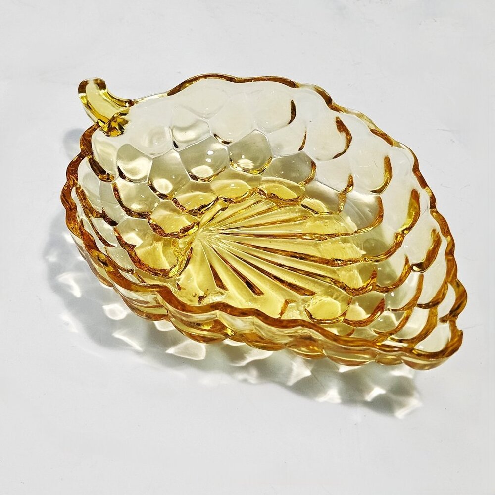 Vintage Anchor Hocking Amber Glass Dish